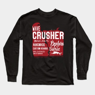 wave crusher surf and fishing Long Sleeve T-Shirt
